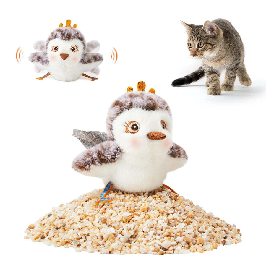 USB Rechargeable Interactive Flapping Bird Pet Toy