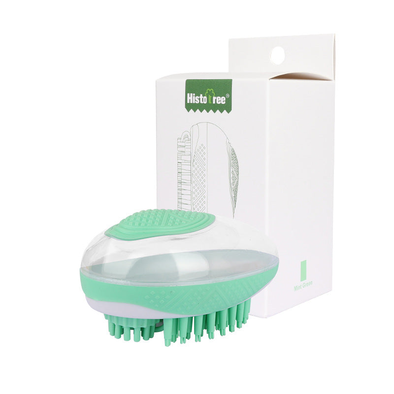 2 In 1 Pet Bath Brush Soft Silicone Massage Grooming Tool