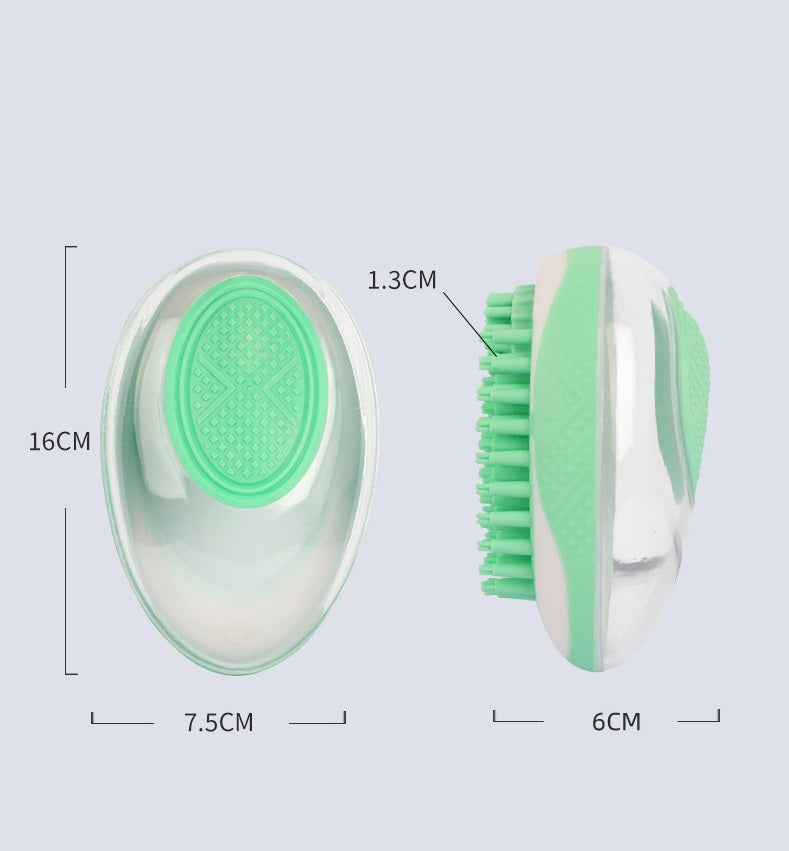 2 In 1 Pet Bath Brush Soft Silicone Massage Grooming Tool