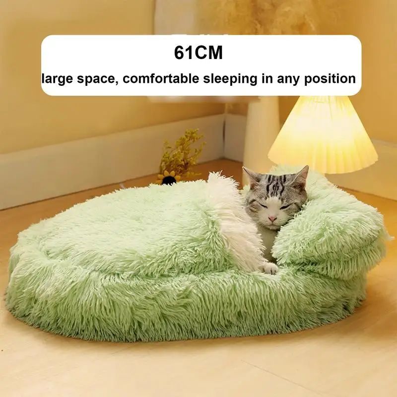 Fluffy Anti-Slip Pet Sleeping Nest Winter Comfort Bed