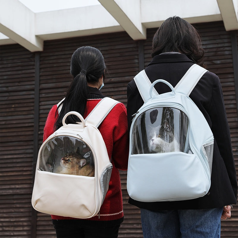 Portable Heated Pet Astronaut Backpack Ventilated Carrier Bag