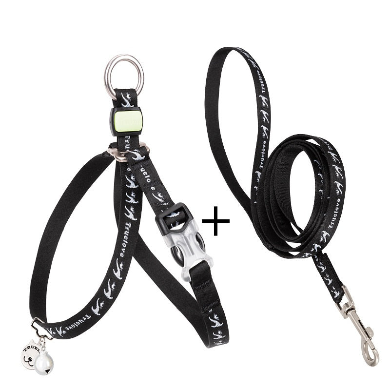 Bell Chest Strap Pet Harness Vest Leash For Small Pet