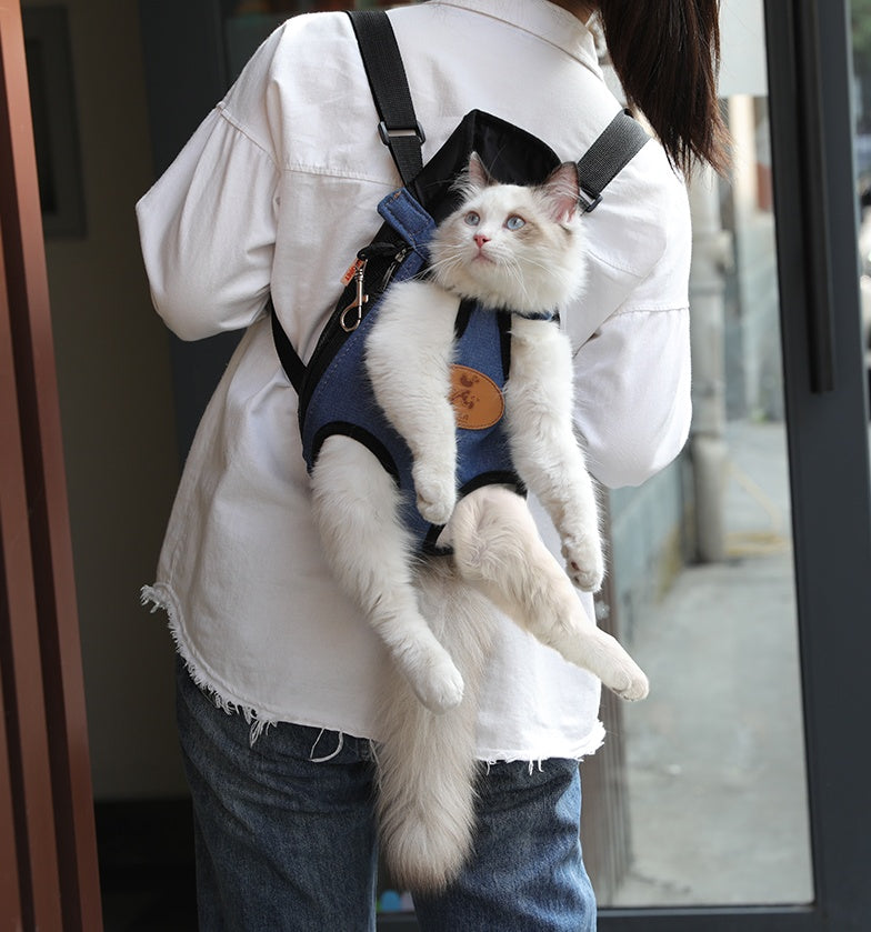 Portable Pet Backpack Spring Travel Carrier Bag