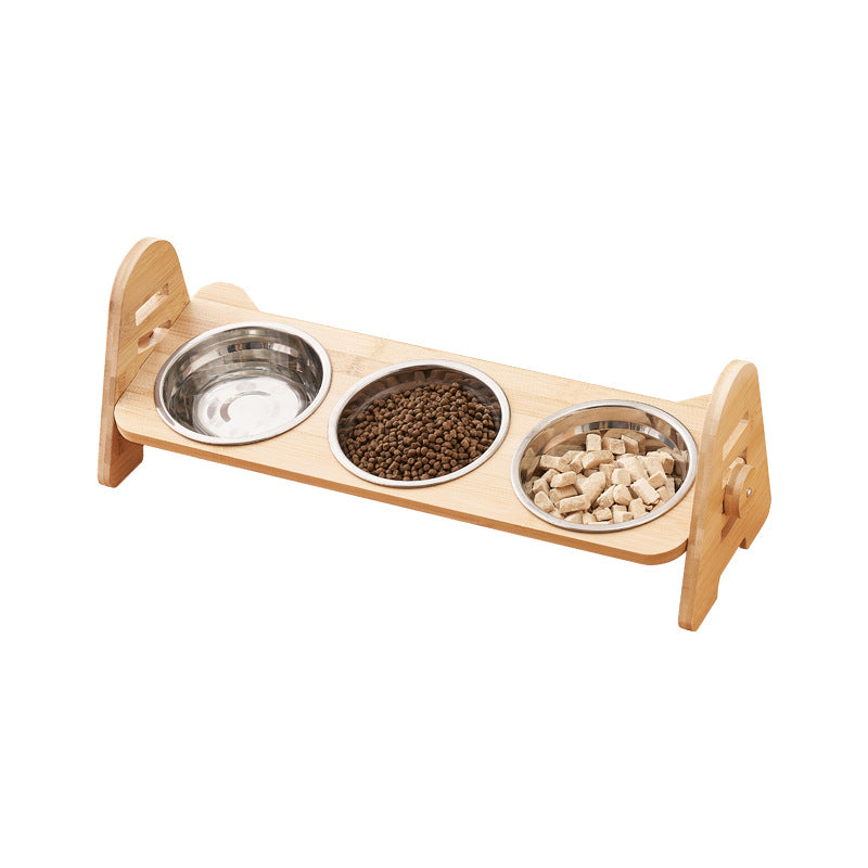 Angled Pet Drinking Bowl Neck Support Anti-Spill Design