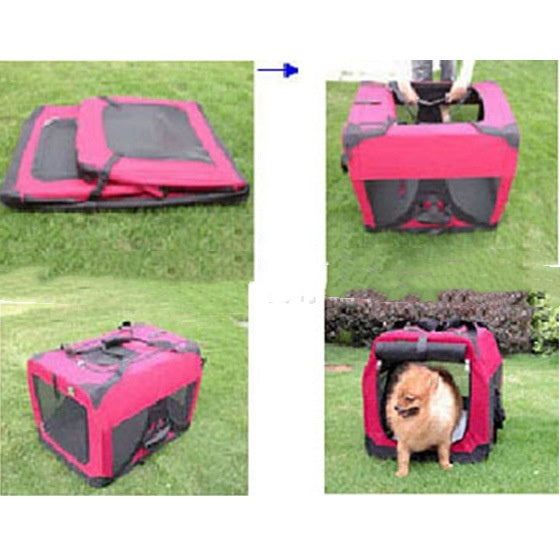 Foldable Pet Outdoor Backpack Portable Cage Carrier Bag