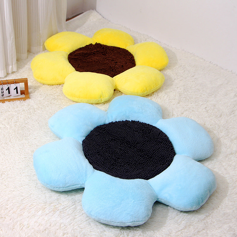 Round Flower Plush Winter Warm Pet Nest All Seasons Kennel