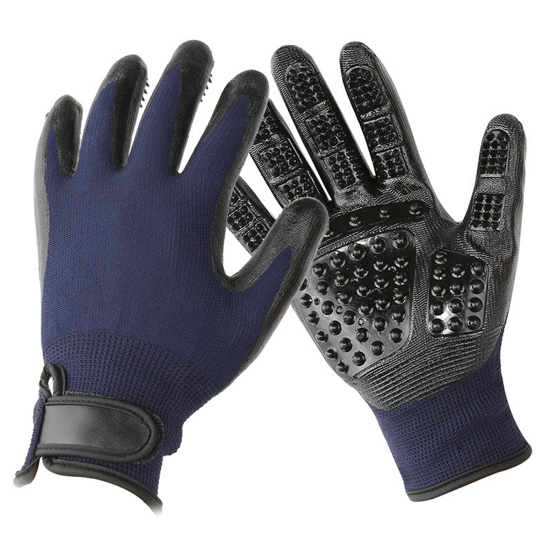 Pet Grooming Rubber Hair Removal Glove Shedding Massage Tool