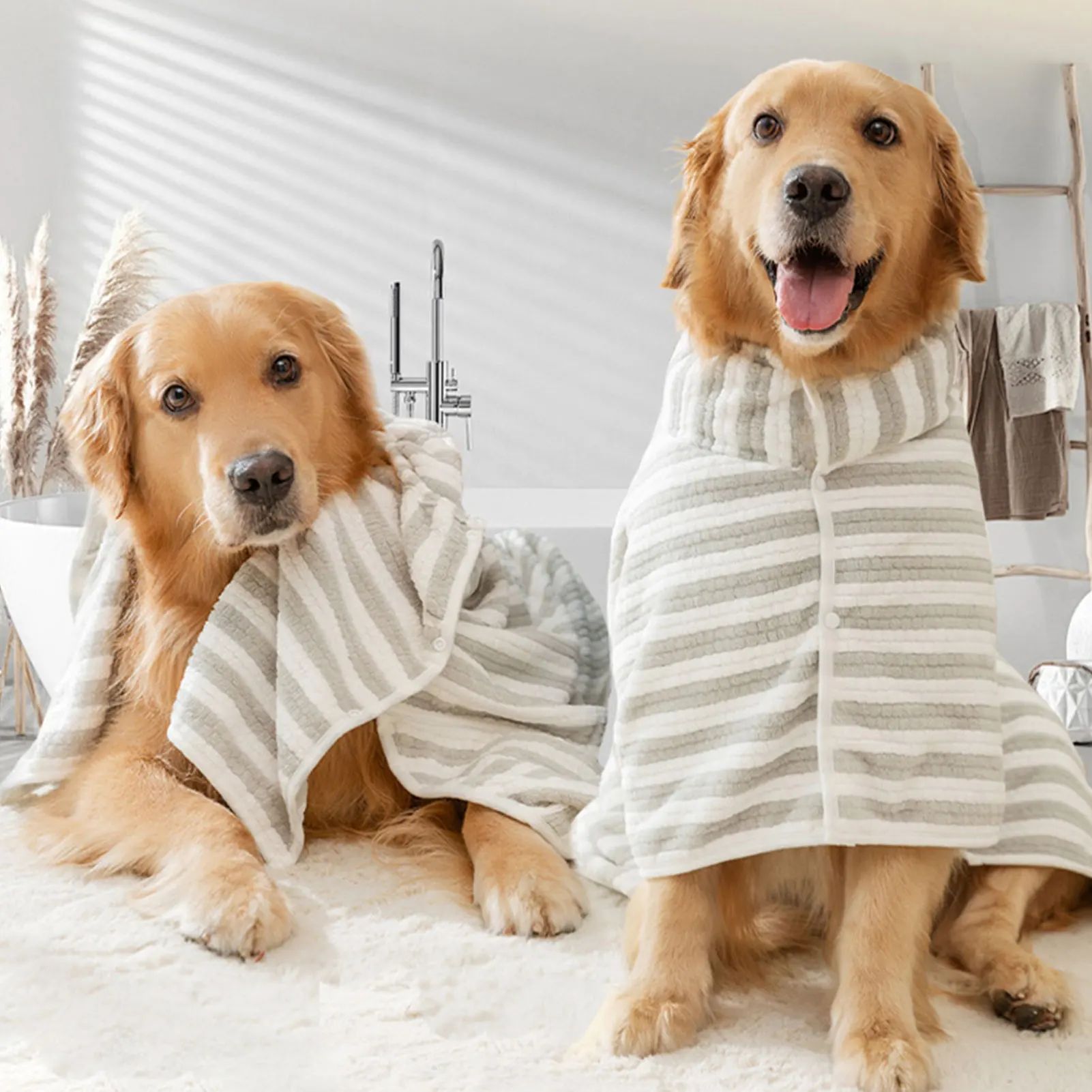 Ultra Absorbent Pet Bath Towel Quick Drying Bathrobe Pet Supplies