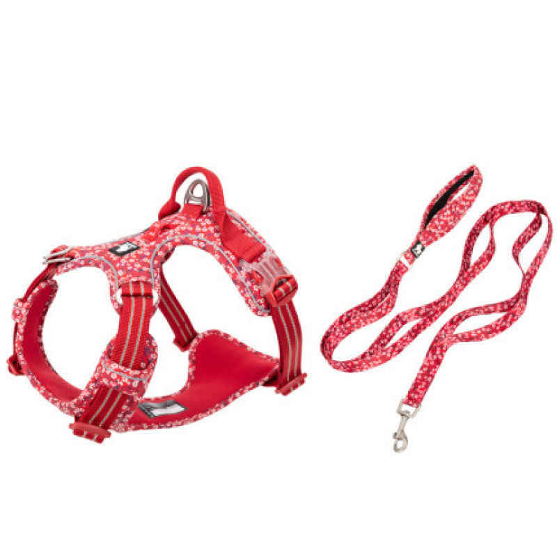 Vest Type Pet Chest Harness And Leash Set