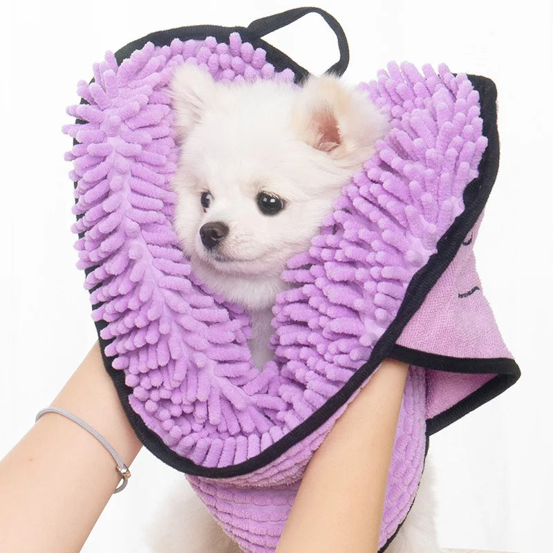 Absorbent Pet Bath Towel Microfiber Quick Dry Cleaning Tool Pet Supplies