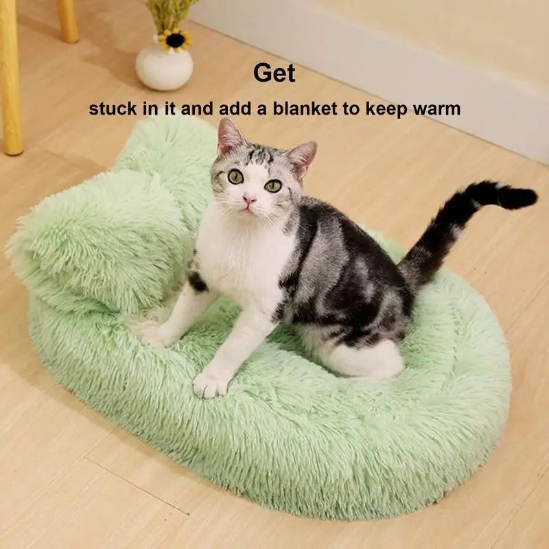 Fluffy Anti-Slip Pet Sleeping Nest Winter Comfort Bed