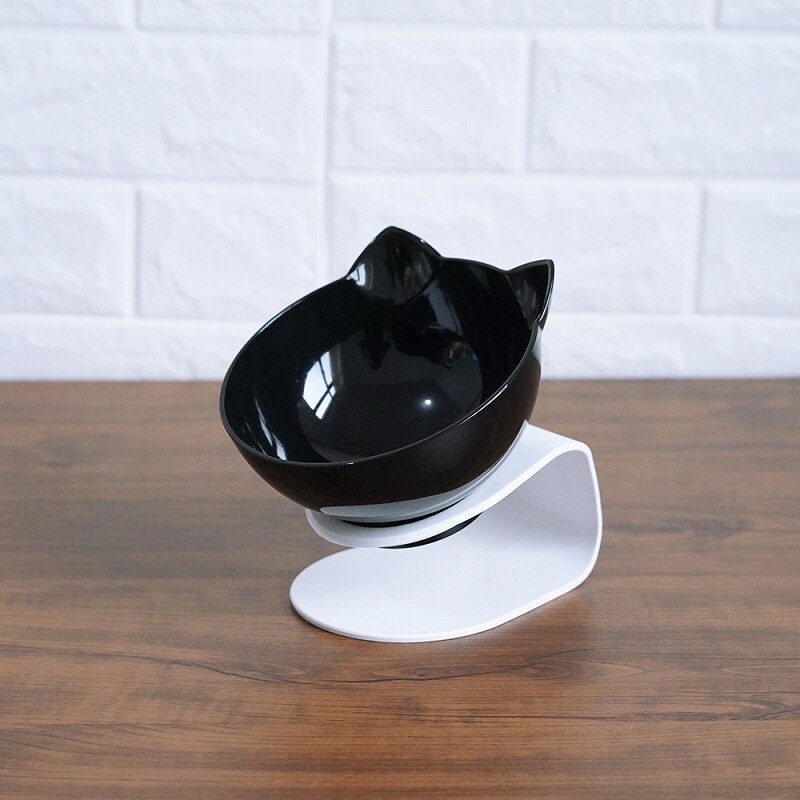 Non Slip Elevated Pet Double Feeding Bowl Transparent Stand