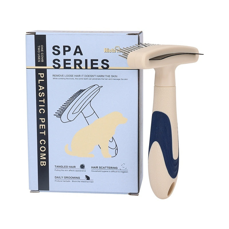 Pet Grooming Detangling Brush Loose Hair Removal Tool