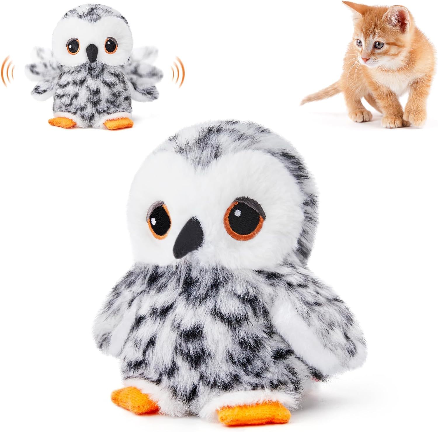 USB Rechargeable Interactive Flapping Bird Pet Toy