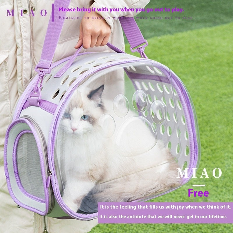 Transparent Space Capsule Pet Backpack Travel Carrier Bag