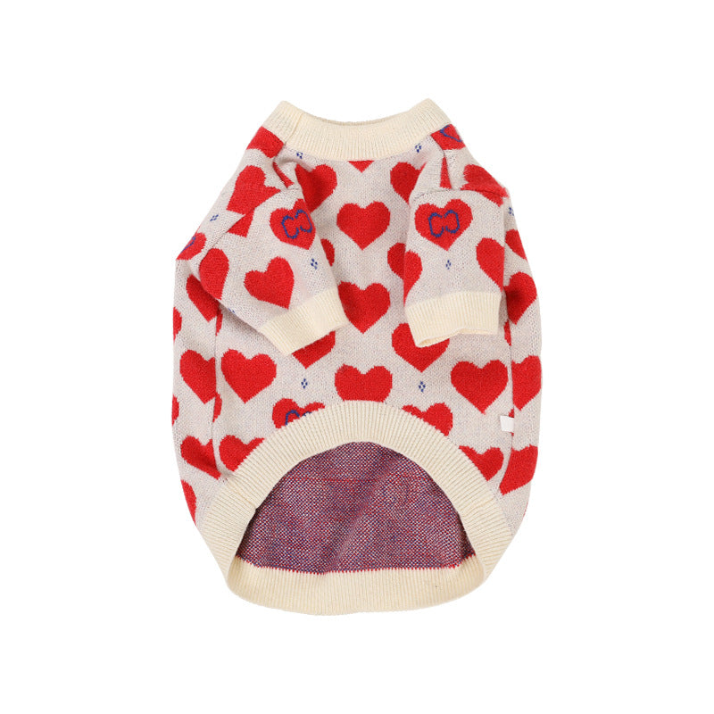 Knitted Pet Sweater Warm Cozy Small Breed Apparel