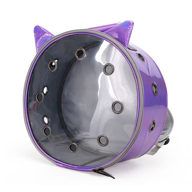 Transparent Breathable Pet Backpack Portable Travel Carrier Bag