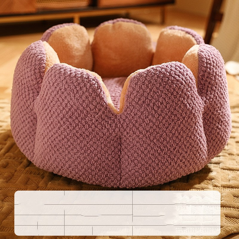Soft Warm Cactus Petal Pet Nest