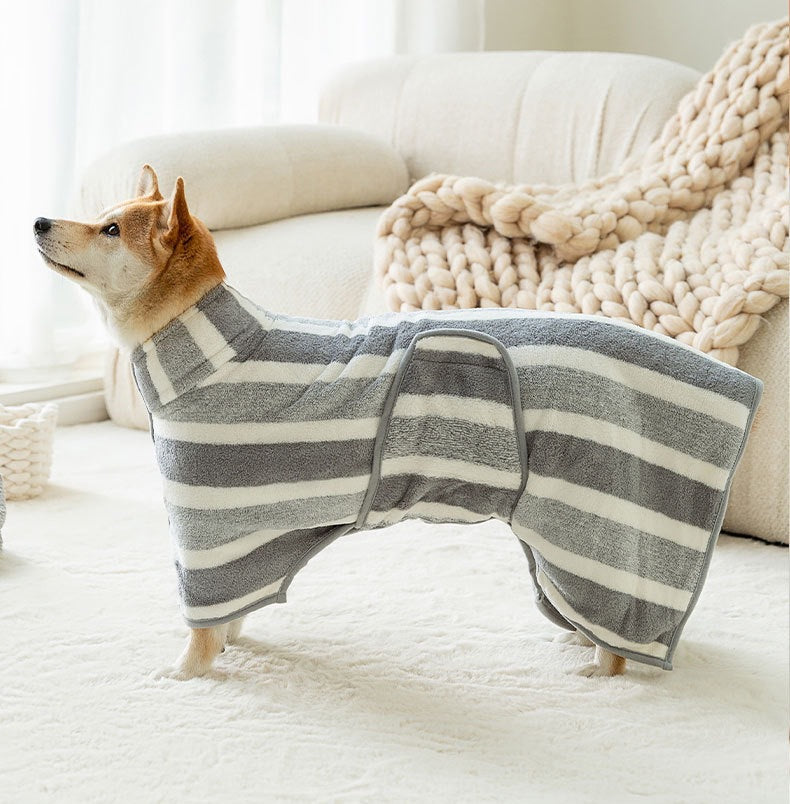 Pet Bath Robe Absorbent Towel Apparel Pet Clothing