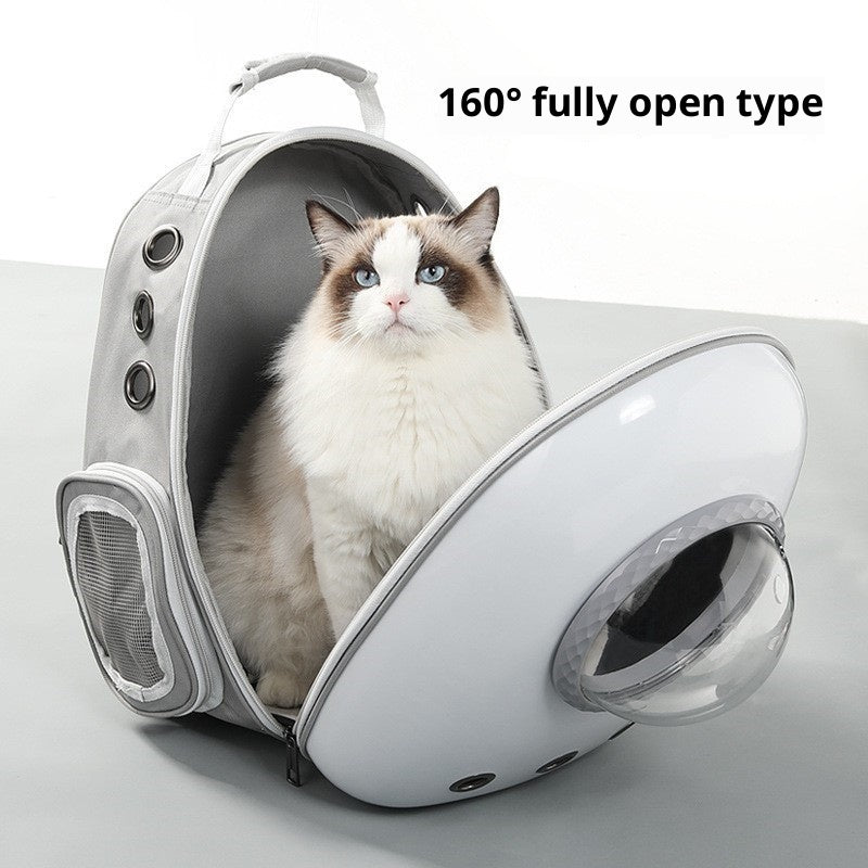 Large Capacity Side Open Pet Backpack Portable Carrier Bag
