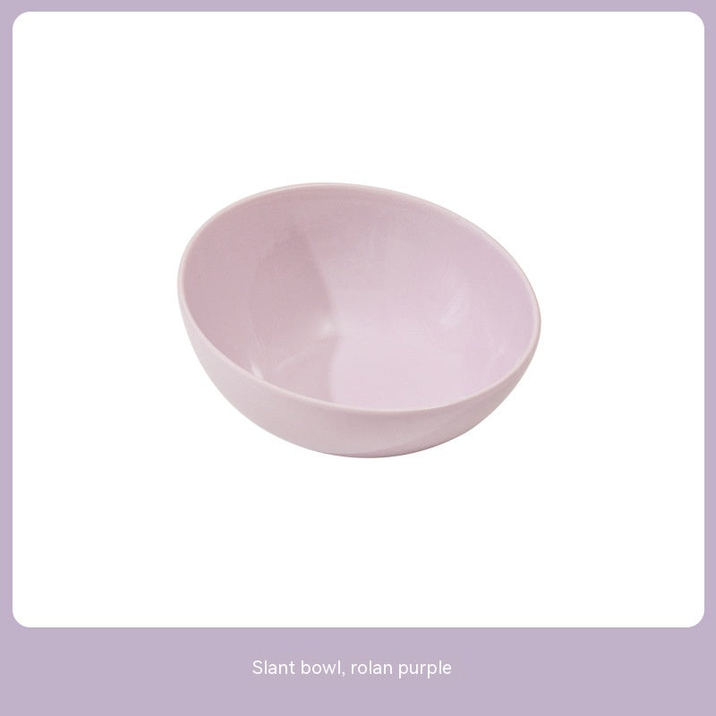 Ceramic Beveled Pet Feeding Bowl Stylish Durable Design