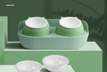 Pet Ceramic Elevated Cervical Spine Support Feeding Bowl
