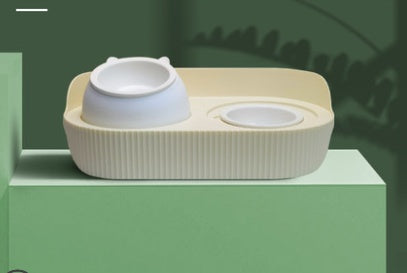 Pet Ceramic Elevated Cervical Spine Support Feeding Bowl