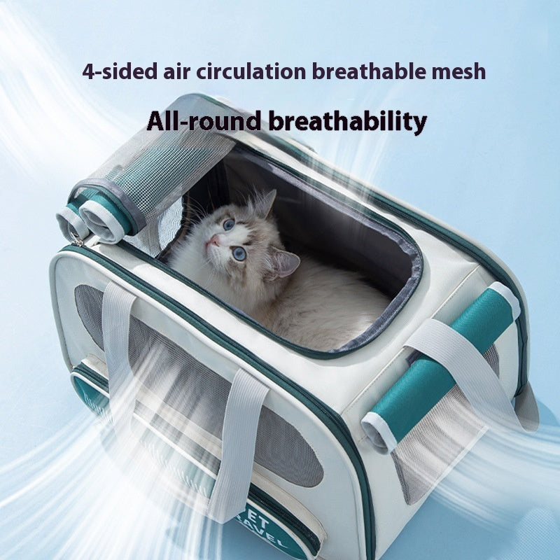 Large Capacity Breathable Pet Backpack Portable Carrier Bag