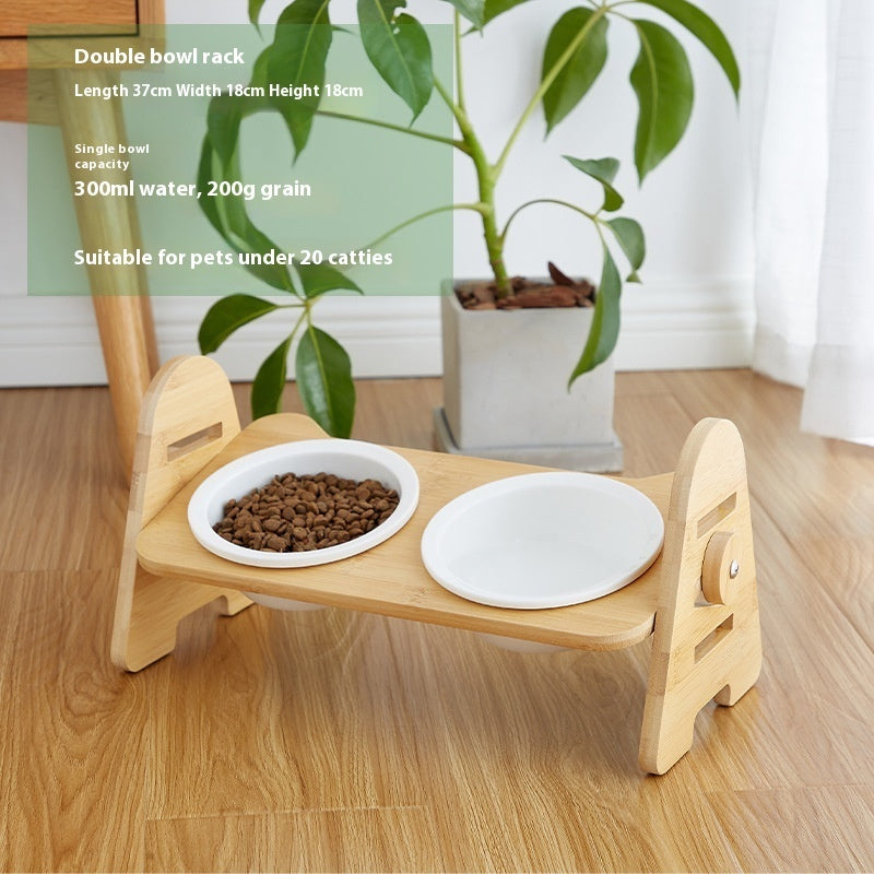 Angled Pet Drinking Bowl Neck Support Anti-Spill Design