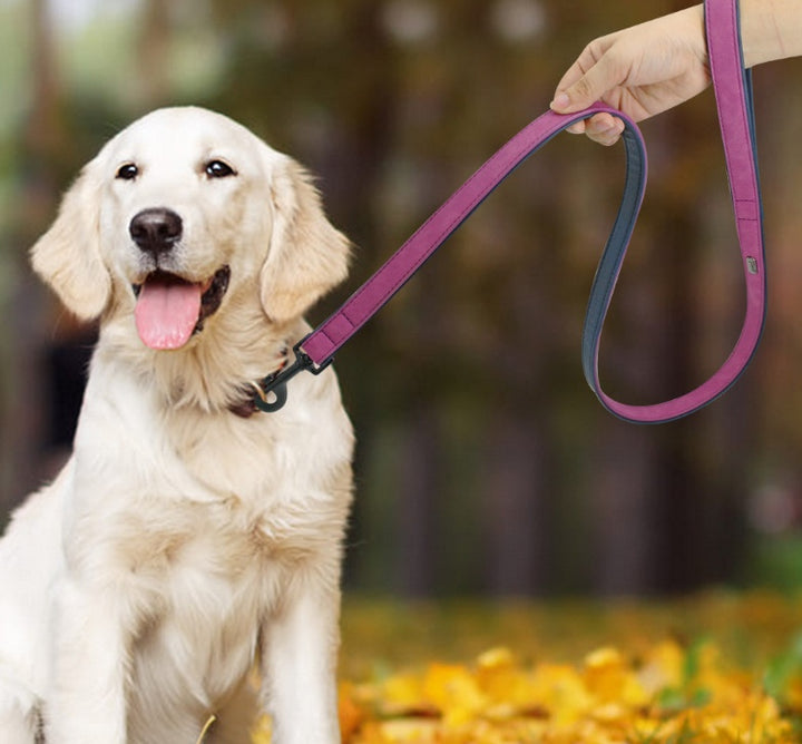 Durable Pet Leather Leash Pull Resistant Walking Lead