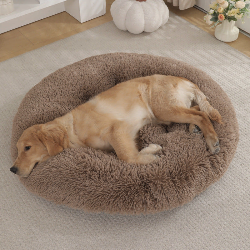 Pet Round Plush Warm Sleeping Bed Mat For Pets