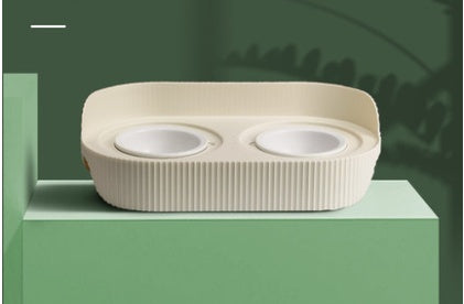 Pet Ceramic Elevated Cervical Spine Support Feeding Bowl