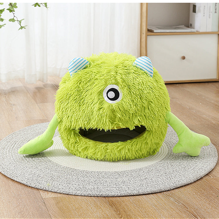 Machine Washable Calming Fluffy Round Pet Bed
