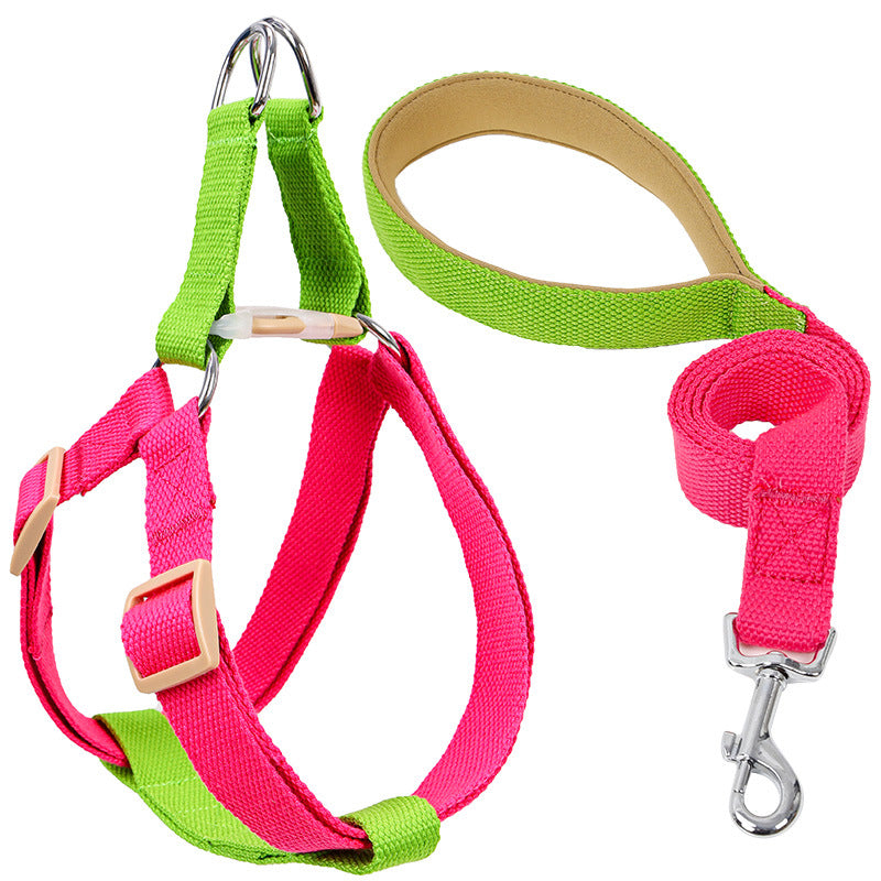 Colorful Pet Drawstring Vest Style Retractable Leash