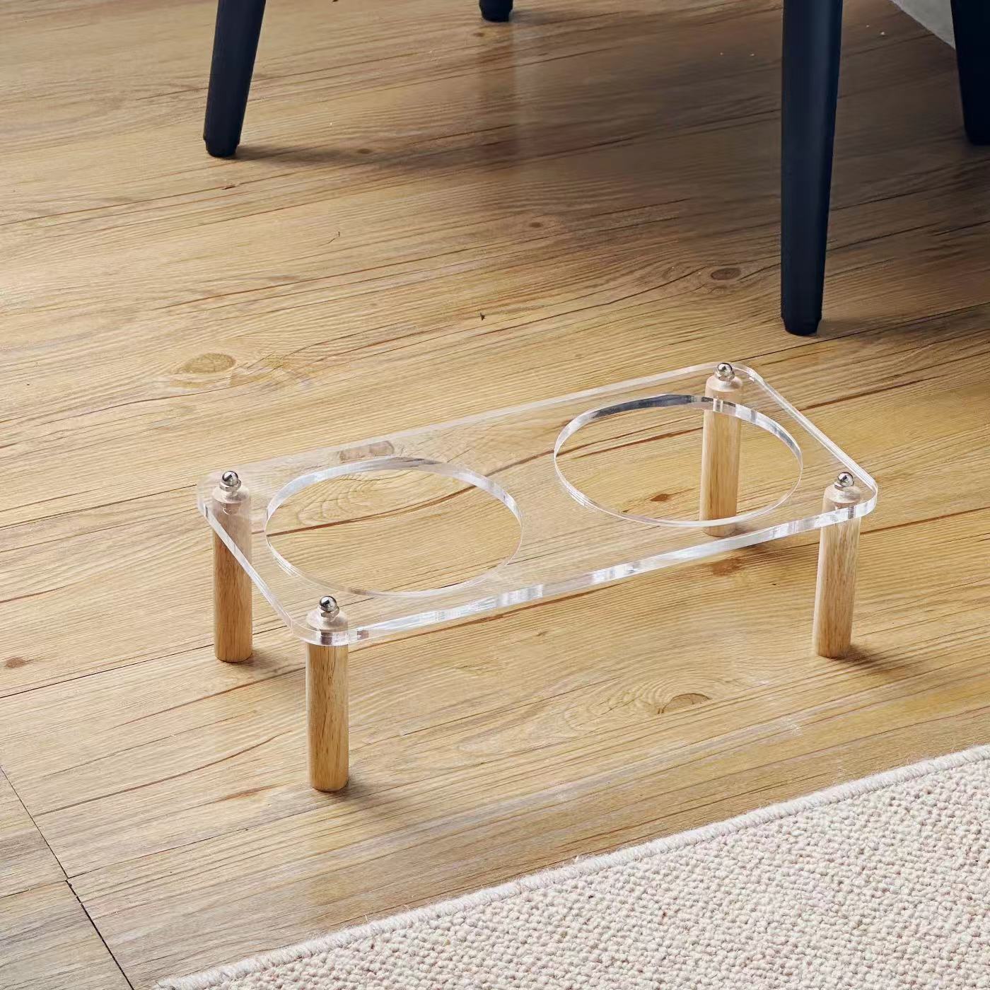 Anti-Tumble Elevated Ceramic Pet Double Feeding Bowl