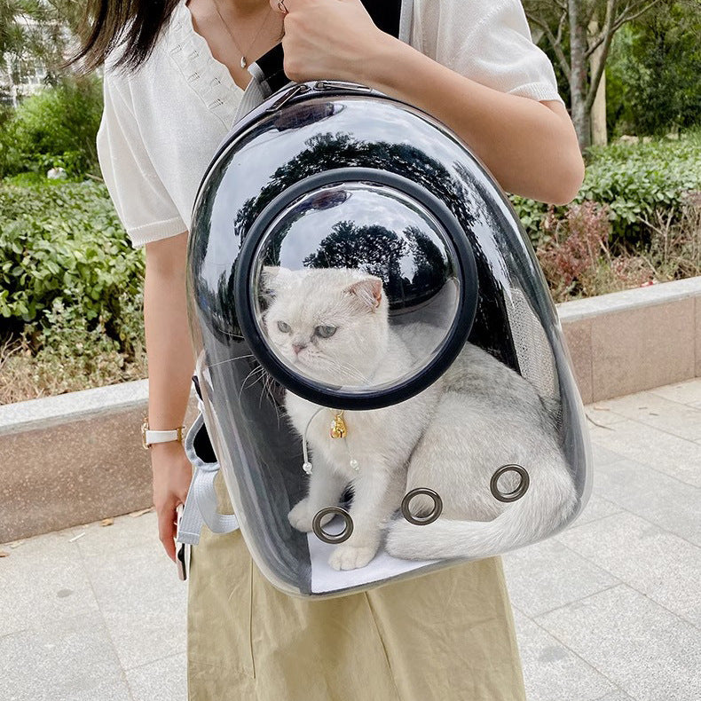 Transparent Skylight Pet Backpack Large Capacity Breathable Carrier