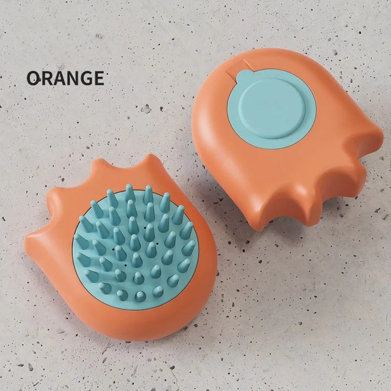 Pet Bath Massage Brush Shampoo Dispenser Cleaning Tool Pet Supplies