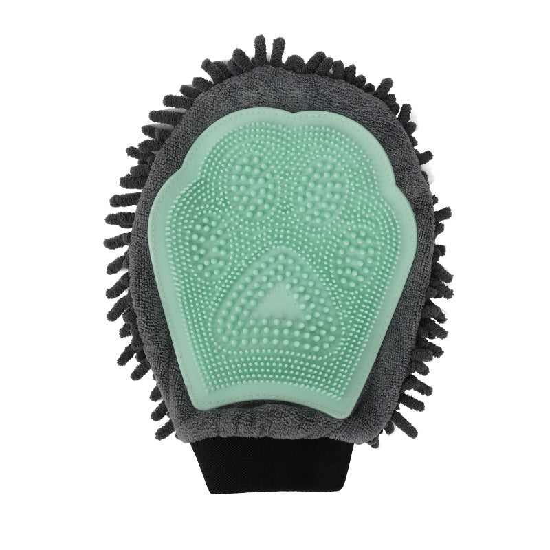 2 In 1 Pet Bathing Grooming Glove Massage Cleaning Brush