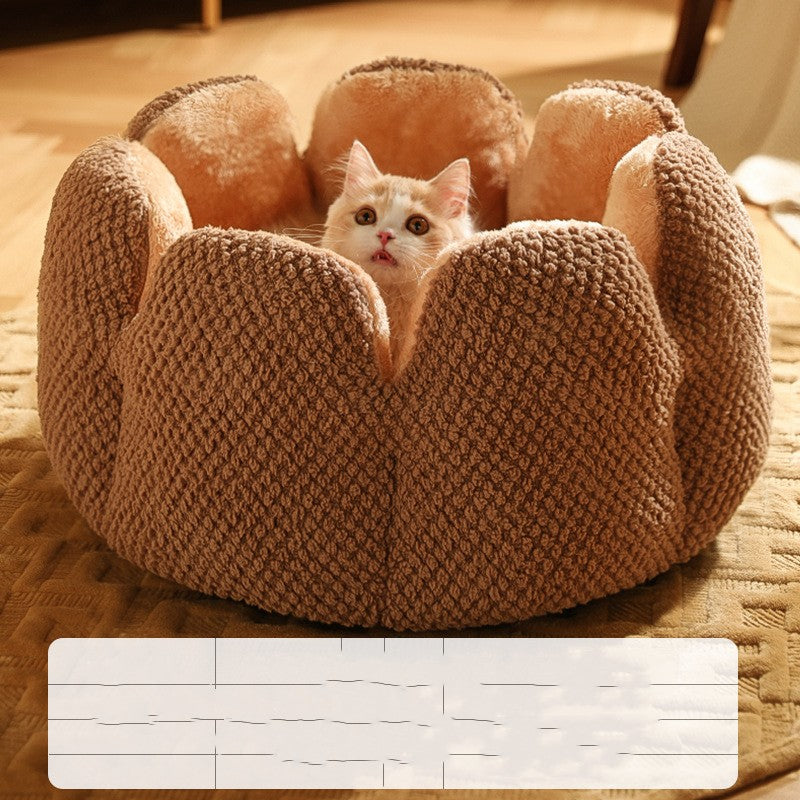 Soft Warm Cactus Petal Pet Nest
