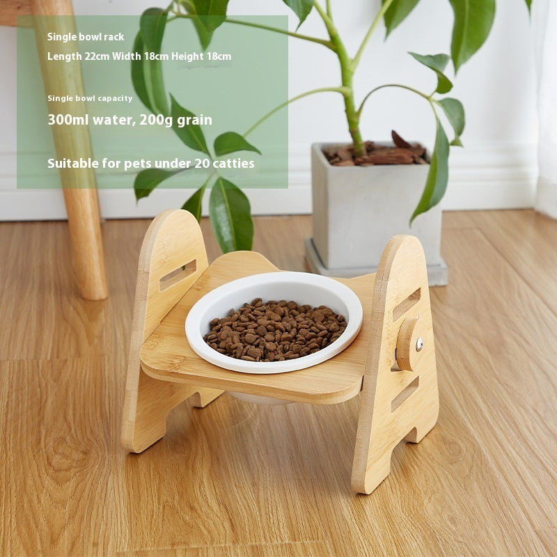 Angled Pet Drinking Bowl Neck Support Anti-Spill Design