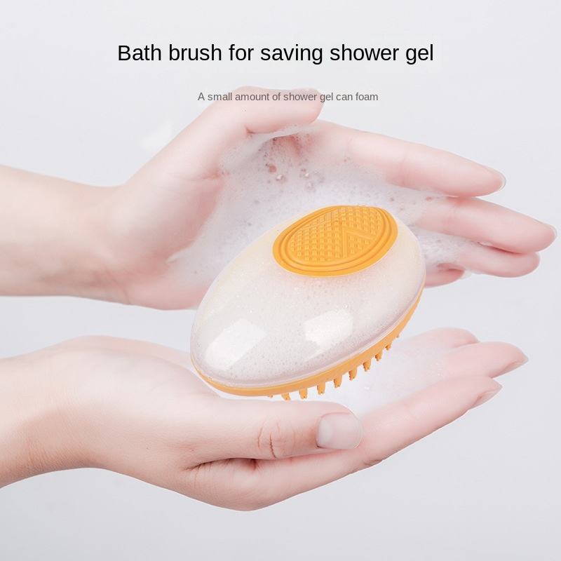2 In 1 Pet Bath Brush Soft Silicone Massage Grooming Tool
