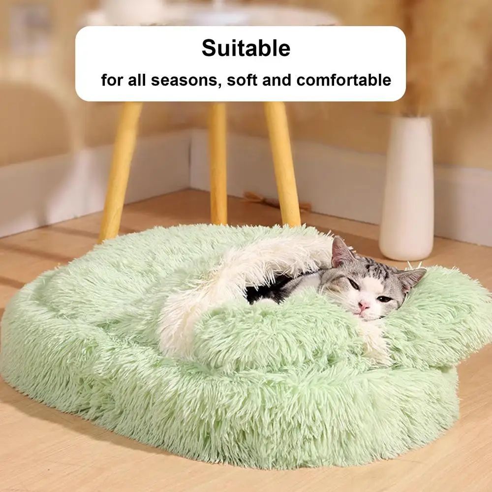 Fluffy Anti-Slip Pet Sleeping Nest Winter Comfort Bed
