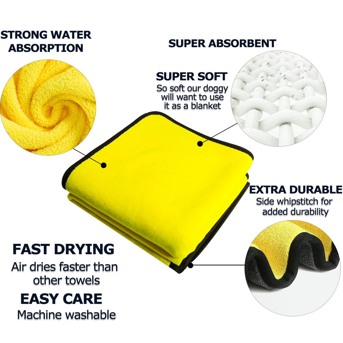 Super Absorbent Pet Drying Towel Quick Dry Microfiber Pet Robe