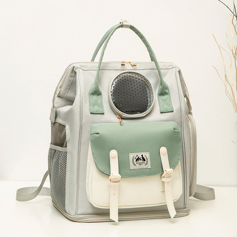 Large Capacity Breathable Pet Backpack Portable Travel Carrier