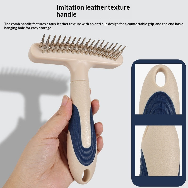Pet Grooming Detangling Brush Loose Hair Removal Tool