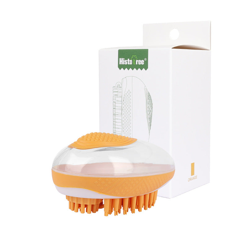 2 In 1 Pet Bath Brush Soft Silicone Massage Grooming Tool