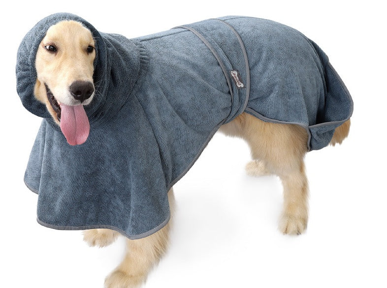 Highly Absorbent Pet Bathrobe Cotton Towel Pet Apparel