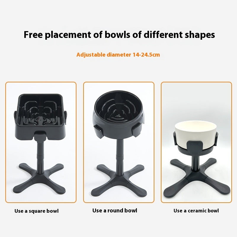 Pet Adjustable Elevated Anti-Tumble Feeding Bowl Bracket