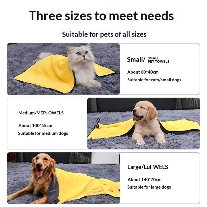 Super Absorbent Quick Dry Pet Bath Towel Pet Supplies