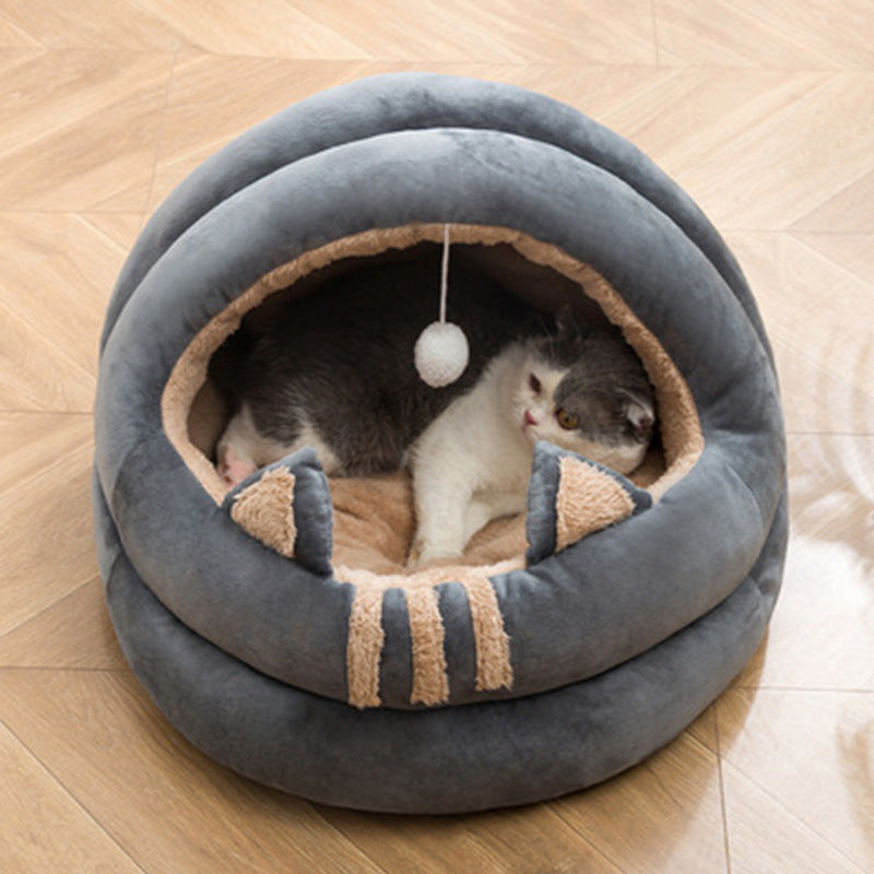 Semi-Enclosed Cool Summer Pet Nest Bed